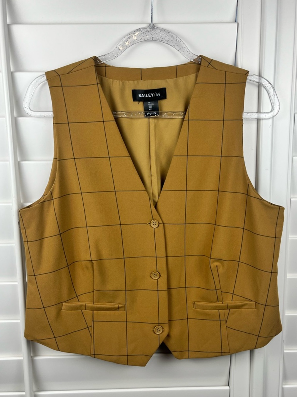 Bailey 44 tailored vest size L minimalist chic preppy academia y2k officecore